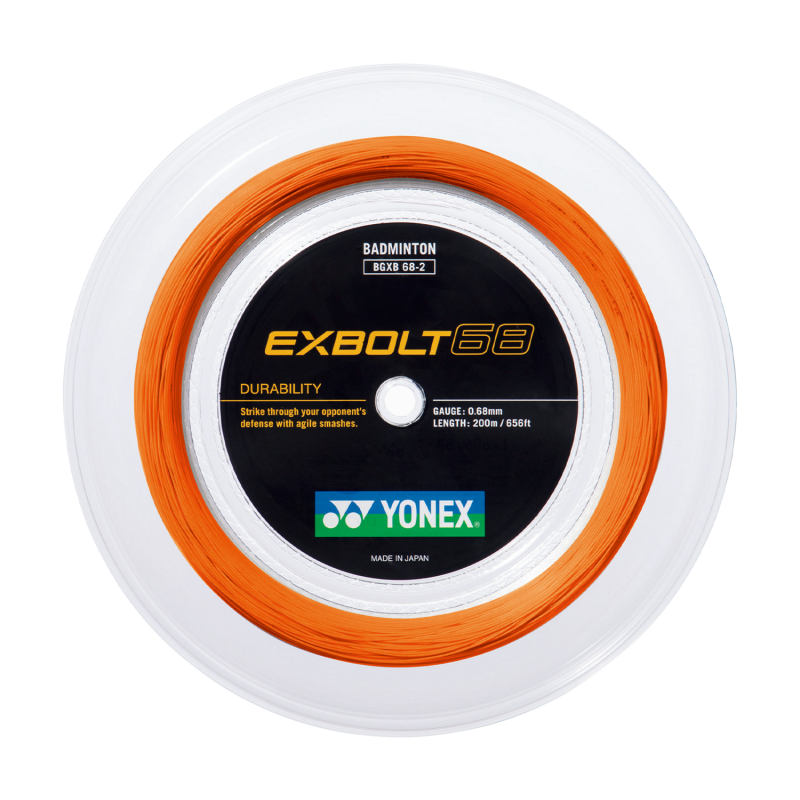 Badminton Reel YONEX EXBOLT 68 Flash Orange (200 Mts)