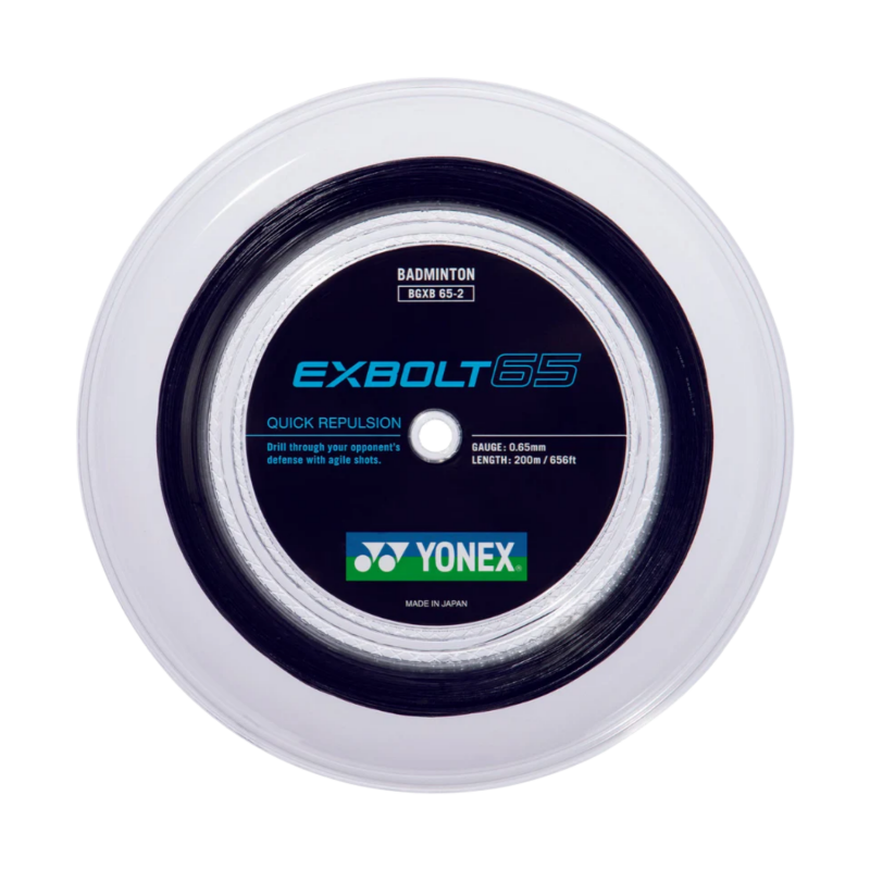 Badminton Reel YONEX EXBOLT 65 Black (200 Mts)