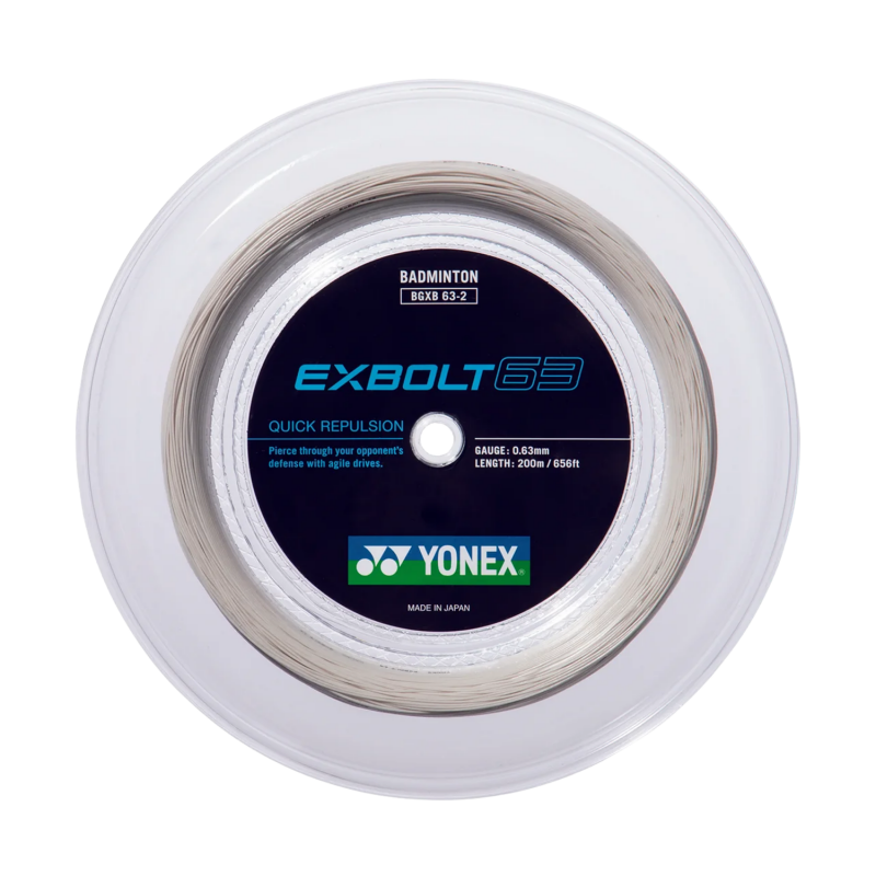 Badminton Reel YONEX EXBOLT 63 White (200 Mts)