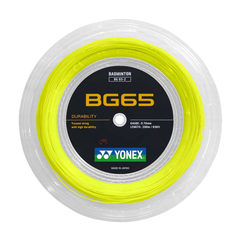 Rolo Badminton YONEX BG-65 Yellow (200 Mts)