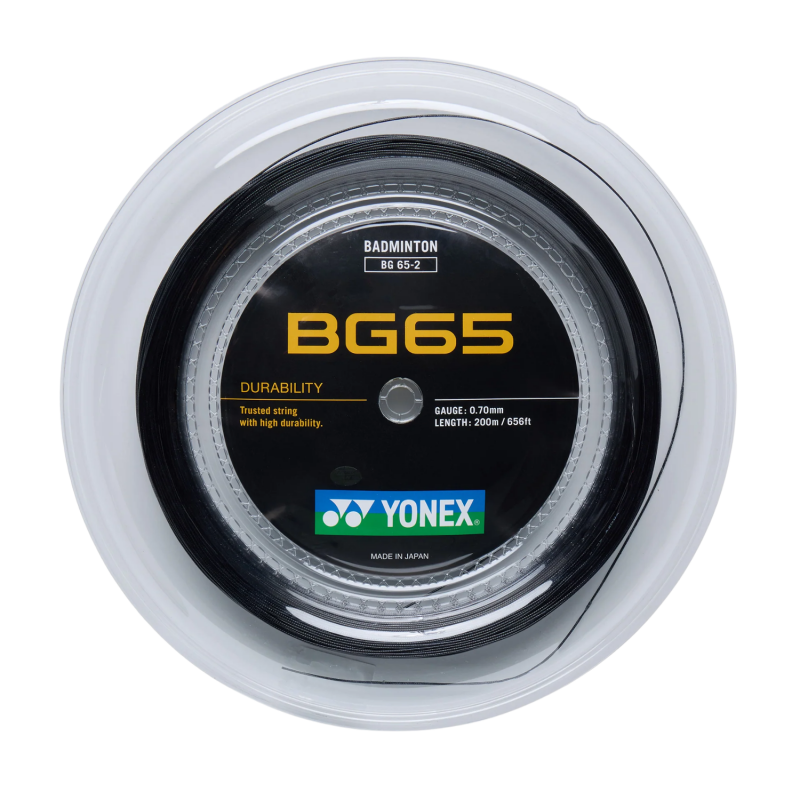 Badminton Reel YONEX BG-65 Black (200 Mts)