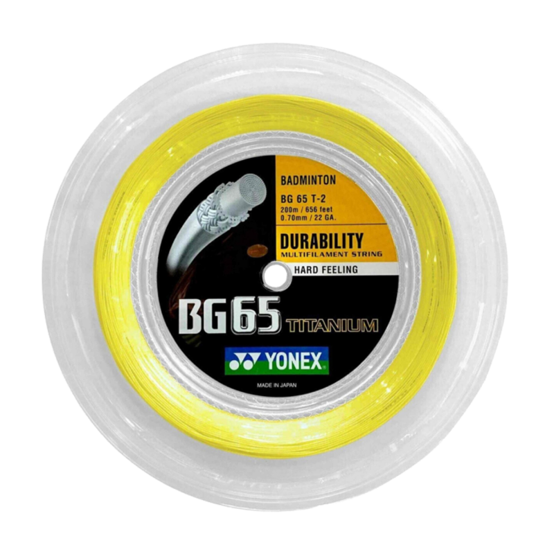 Bobina Badminton YONEX BG-65 Ti Yellow (200 Mts)