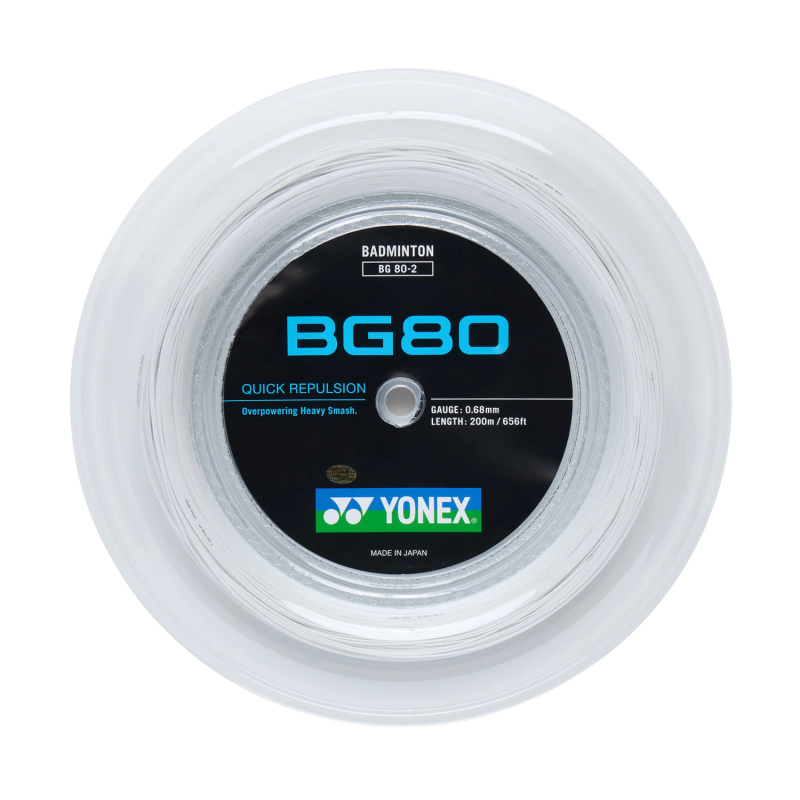 Roul Badminton YONEX BG-80 White (200 Mts)