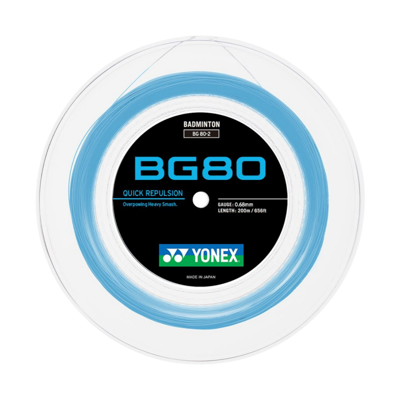 Badminton Reel YONEX BG-80 Sky Blue (200 Mts)
