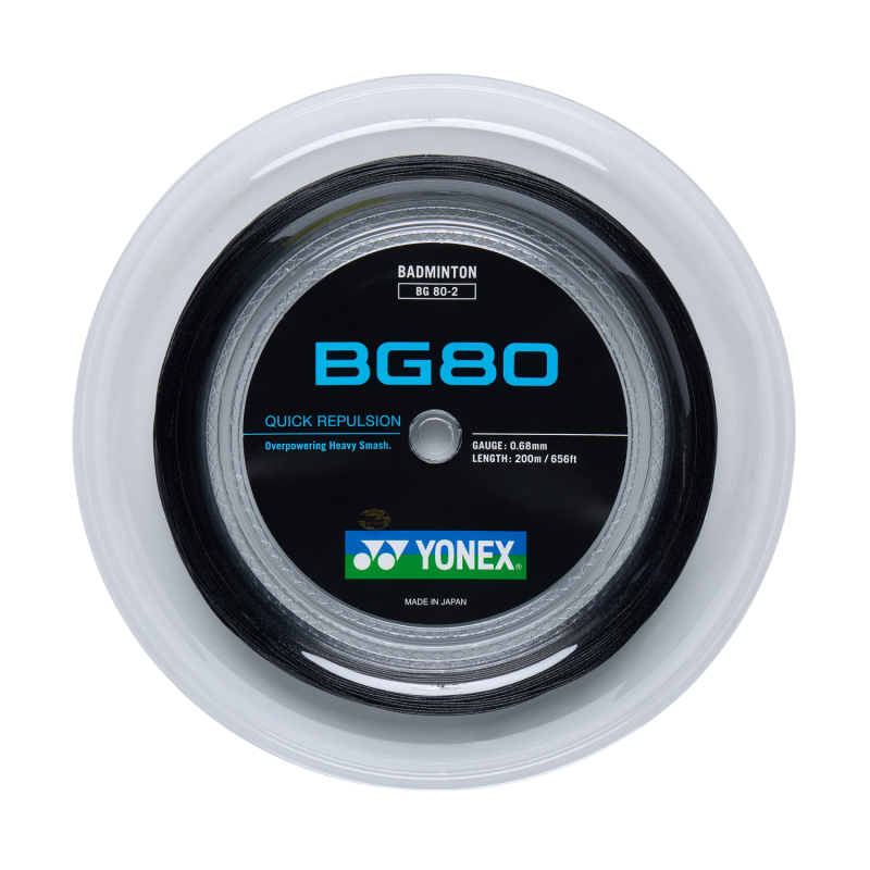 Rolo Badminton YONEX BG-80 Black (200 Mts)