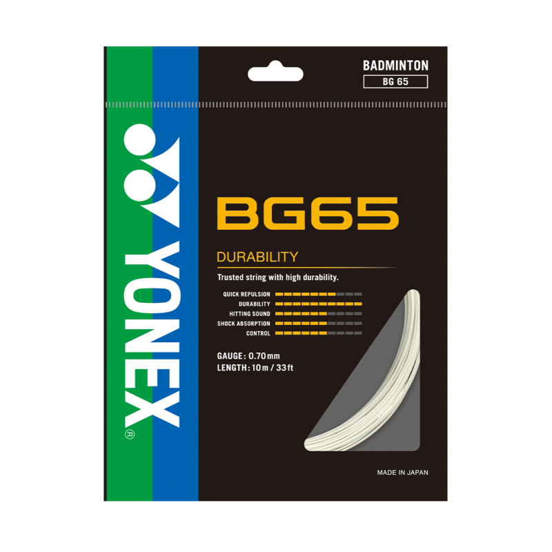 Badminton String YONEX BG-65 White (10 Mts)
