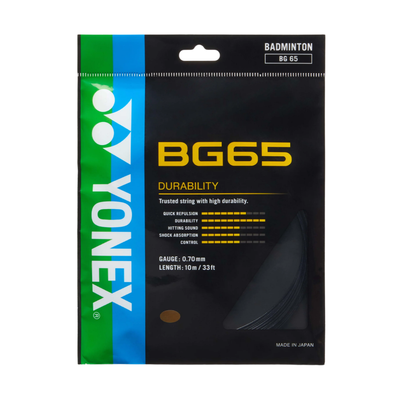 Badminton String YONEX BG-65 Black (10 Mts)