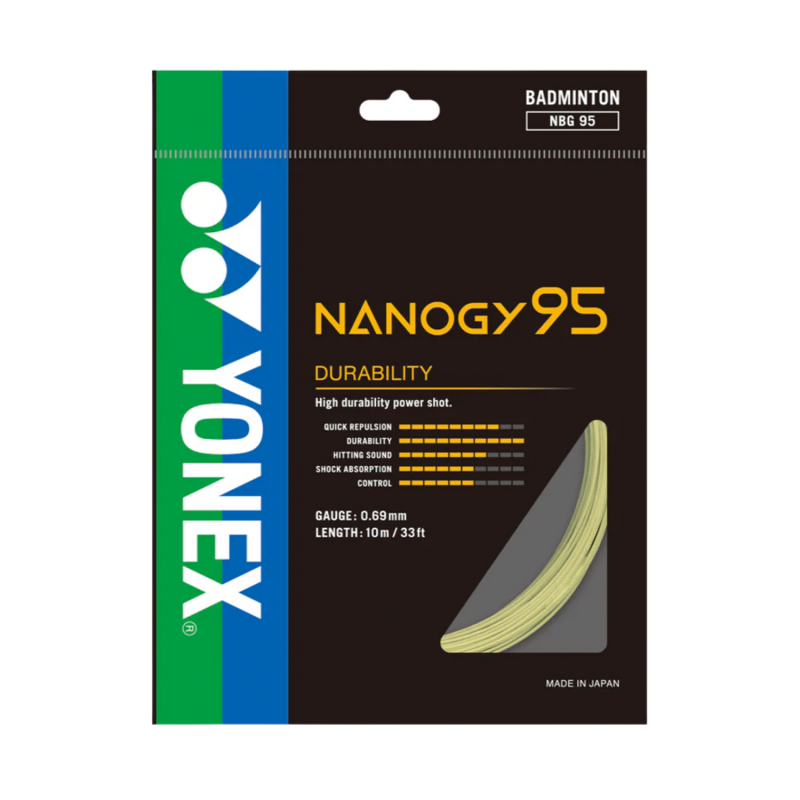 Cordas Badminton YONEX Nanogy 95 Gold (10 Mts)