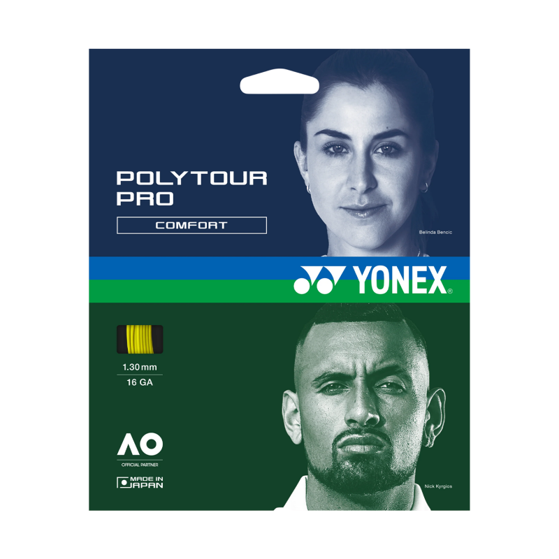 Cordas Tênis YONEX Poly Tour Pro 130 Flash Yellow (12 Mts)