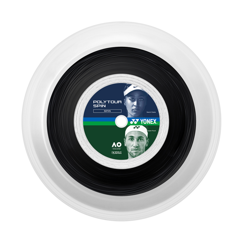Tennis Reel YONEX Poly Tour Spin 125 Black (200 Mts)
