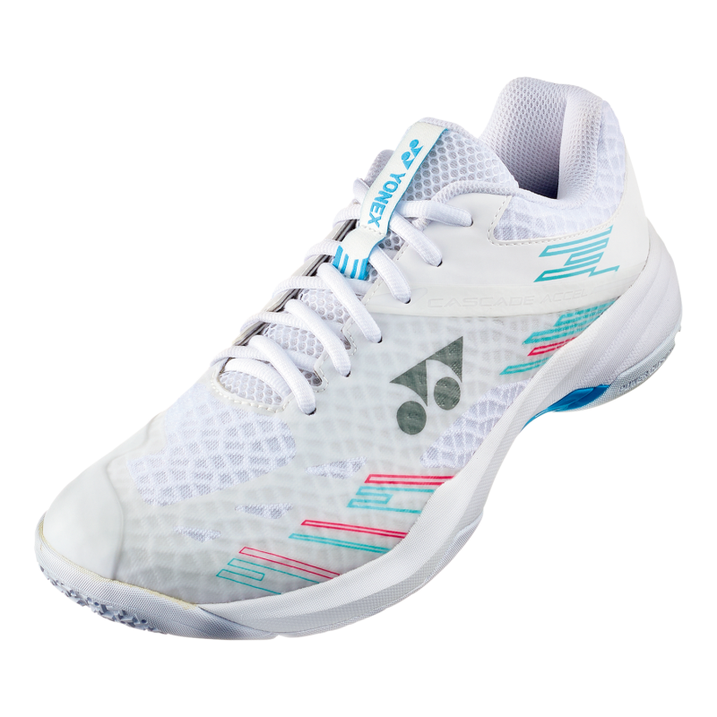 Sapatilhas Badminton YONEX PC Cascade Accel Women Wide (White / Sky Blue)