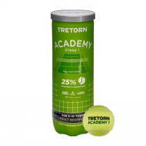 Tubes Balles Tennis TRETORN Academy Green (3 Balles)