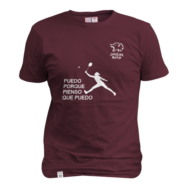 T-Shirt Men Carolina Marín - Silhouette Puedo (Burgundy)