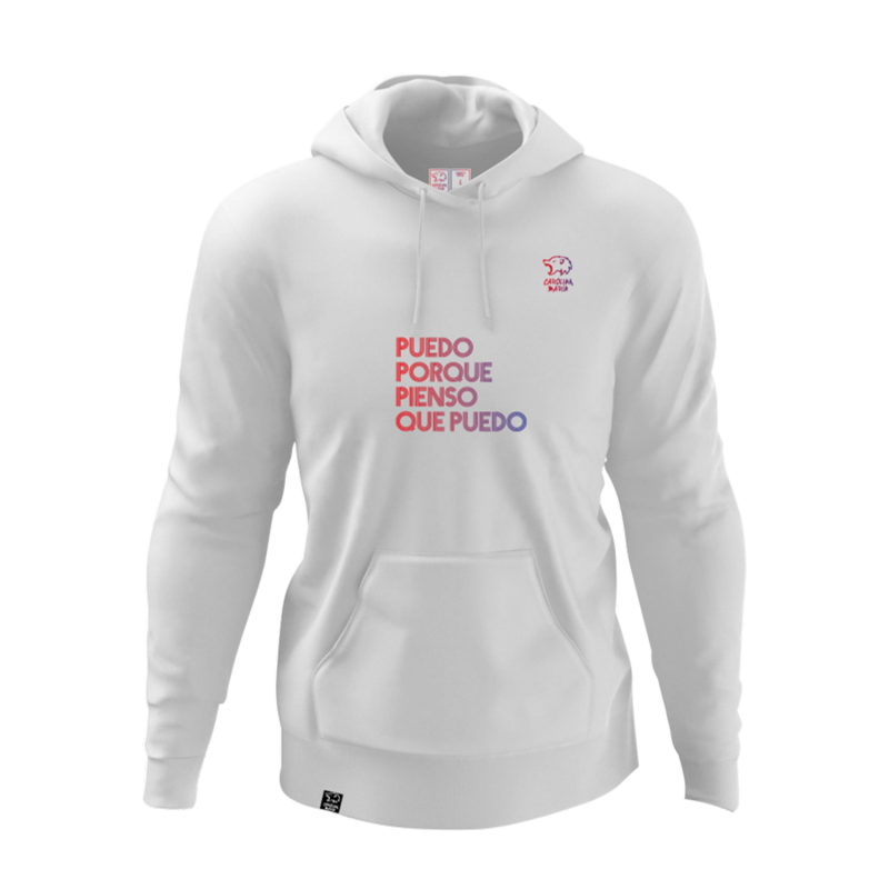 Sudadera Unisex Carolina Marín - Puedo (Blanca)