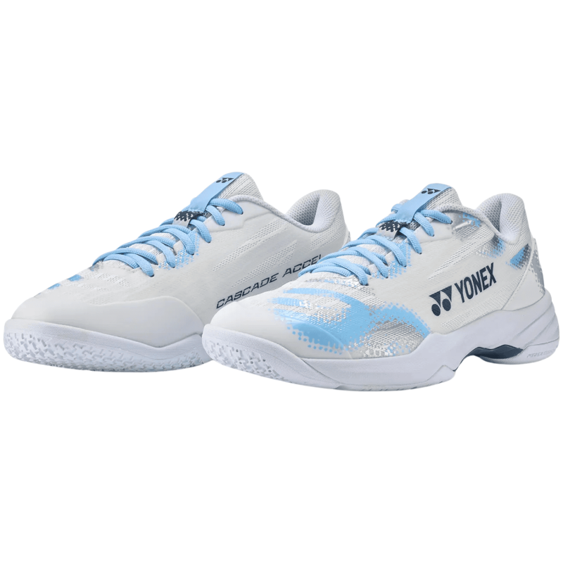 Badminton Shoes YONEX PC Cascade Accel Women Wide (White / Light Blue)
