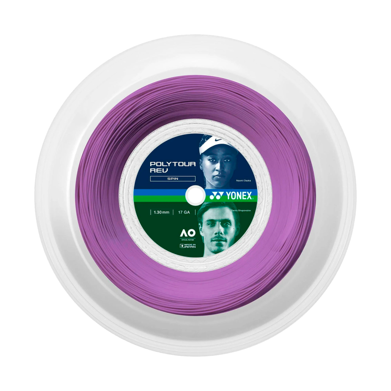 Rolo Tênis YONEX Poly Tour Rev 130 Purple (200 Mts)