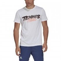 Camiseta ADIDAS Tennis Script (WHITE)