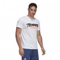 Camiseta ADIDAS Tennis Script (WHITE)