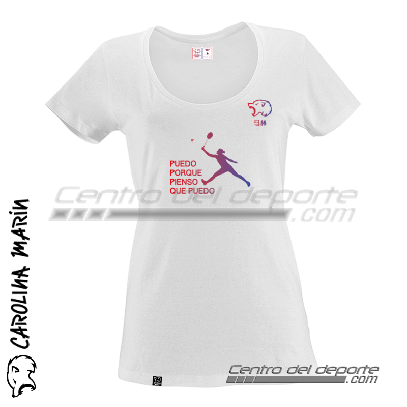 T-Shirt Lady Carolina Marín - Silhouette Puedo (White)