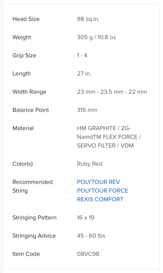 VCORE_98_2026_RUBY_RED_CARACTERISTICAS.PNG